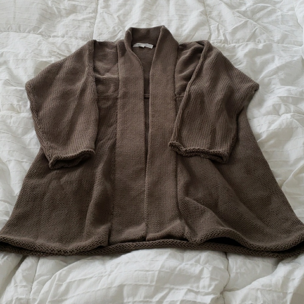 Taupe womens cardigan